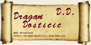 Dragan Dostičić vizit kartica